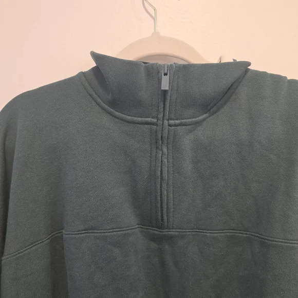 PINK Victoria's Secret Teal Quarter-Zip Pullover Size Xxl Nwt - Picture 4 of 7